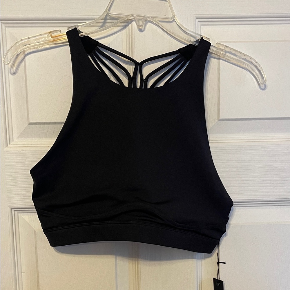 Carbon38 Black Strappy Back Sports Bra